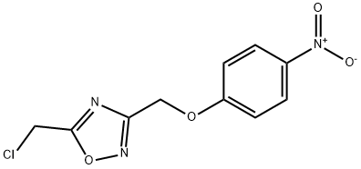 5-(CHLOROMETHYL)-3-[(4-NITROPHENOXY)METHYL]-1,2,4-OXADIAZOLE Struktur