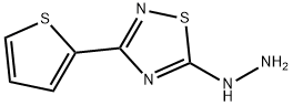 5-Hydrazino-3-(2-thienyl)-1,2,4-thiadiazole Struktur