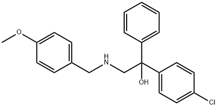 1-(4-chlorophenyl)-2-[(4-methoxybenzyl)amino]-1-phenyl-1-ethanol Struktur