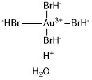 HYDROGEN TETRABROMOAURATE(III) HYDRATE Struktur