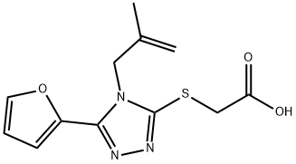 [5-FURAN-2-YL-4-(2-METHYL-ALLYL)-4 H-[1,2,4]TRIAZOL-3-YLSULFANYL]-ACETIC ACID Struktur