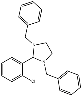 2-(2-CHLOROPHENYL)-1,3-BIS(PHENYLMETHYL)-IMIDAZOLIDINE Struktur