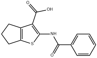 2-(BENZOYLAMINO)-5,6-DIHYDRO-4H-CYCLOPENTA[B]THIOPHENE-3-CARBOXYLIC ACID Struktur