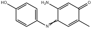 (4'-hydroxyphenyl)-3-amino-6-methylbenzoquinoneimine Struktur