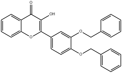 2-(3,4-bis(benzyloxy)phenyl)-3-hydroxy-4H-chroMen-4-one Struktur