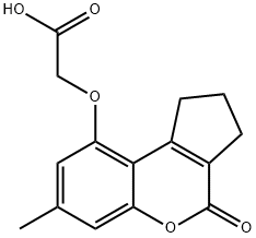 (7-METHYL-4-OXO-1,2,3,4-TETRAHYDRO-CYCLOPENTA[C]CHROMEN-9-YLOXY)-ACETIC ACID Struktur