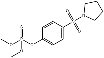 Phosphorothioic acid O,O-dimethyl O-[4-(1-pyrrolidinylsulfonyl)phenyl] ester Struktur