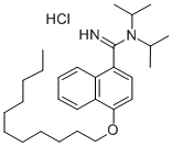 N,N-Diisopropyl-4-(undecyloxy)-1-naphthamidine monohydrochloride Struktur