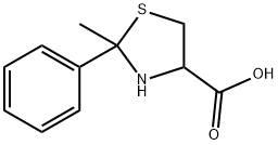 2-METHYL-2-PHENYL-4-THIAZOLIDINE CARBOXYLIC ACID Struktur