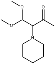 4,4-Dimethoxy-3-(1-piperidinyl)-2-butanone Struktur