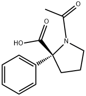 Proline,  1-acetyl-2-phenyl- Struktur