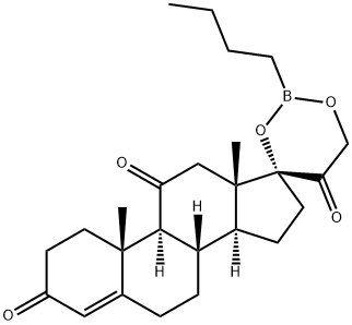 17,21-[(Butylboranediyl)bisoxy]pregn-4-ene-3,11,20-trione Struktur