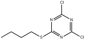 2-(Butylthio)-4,6-dichloro-1,3,5-triazine Struktur