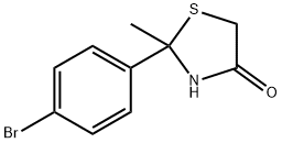 2-(4-BROMOPHENYL)-2-METHYLTHIAZOLIDIN-4-ONE Struktur