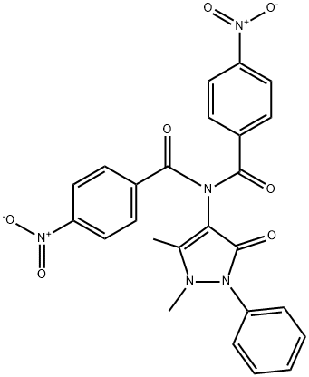 N-(2,3-Dihydro-1,5-dimethyl-3-oxo-2-phenyl-1H-pyrazol-4-yl)bis(p-nitrobenzoyl)amine Struktur