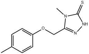 4-METHYL-5-[(4-METHYLPHENOXY)METHYL]-4H-1,2,4-TRIAZOLE-3-THIOL Struktur