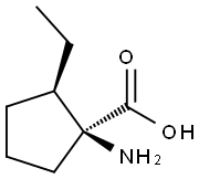 Cyclopentanecarboxylic acid, 1-amino-2-ethyl-, (1S,2R)- (9CI) Struktur