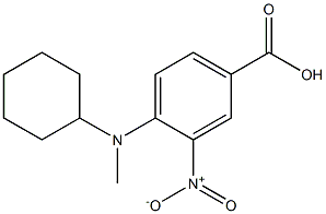 4-[cyclohexyl(methyl)amino]-3-nitrobenzoic acid Struktur