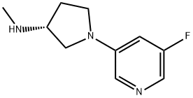 3-Pyrrolidinamine,1-(5-fluoro-3-pyridinyl)-N-methyl-,(3R)-(9CI) Struktur