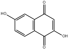 2,6-Dihydroxy-1,4-naphthoquinone Struktur