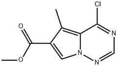 4-Chloro-5-methylpyrrolo[2,1-f][1,2,4]triazine-6-carboxylic acid methyl ester Struktur