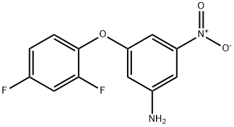 3-(2,4-difluorophenoxy)-5-nitroaniline Struktur