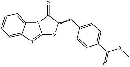 methyl 4-[(3-oxo[1,3]thiazolo[3,2-a]benzimidazol-2(3H)-ylidene)methyl]benzoate Struktur