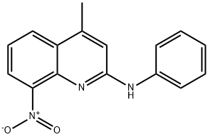 N-(4-Methyl-8-nitro-2-quinolinyl)-N-phenylamine Struktur