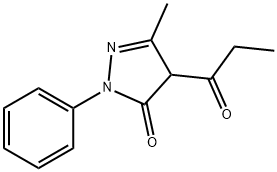 2,4-DIHYDRO-5-METHYL-2-PHENYL-4-PROPIONYL-3H-PYRAZOL-3-ONE Struktur