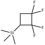 trimethyl(2,2,3,3-tetrafluorocyclobutyl)silane Struktur