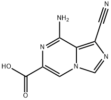 Imidazo[1,5-a]pyrazine-6-carboxylic acid, 8-amino-1-cyano- (9CI) Struktur