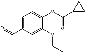 2-ETHOXY-4-FORMYLPHENYL CYCLOPROPANECARBOXYLATE Struktur