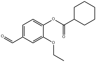 2-ETHOXY-4-FORMYLPHENYL CYCLOHEXANECARBOXYLATE Struktur