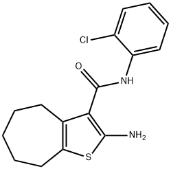 2-AMINO-N-(2-CHLOROPHENYL)-5,6,7,8-TETRAHYDRO-4H-CYCLOHEPTA[B]THIOPHENE-3-CARBOXAMIDE Struktur