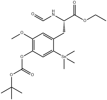 3-O-METHYL-4-O-BOC-6-TRIMETHYLSTANNYL-L-DOPA Struktur