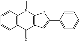 Furo[2,3-b]quinolin-4(9H)-one,  9-methyl-2-phenyl- Struktur