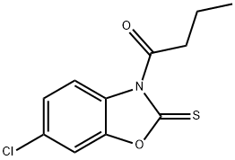 1-(6-Chloro-2-thioxo-2,3-dihydrobenzo[d][1,3]oxazol-3-yl)-1-butanone Struktur