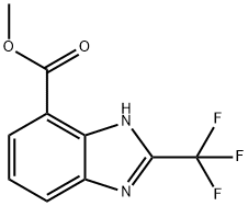 methyl 2-(trifluoromethyl)-1H-benzo[d]imidazole-7-carboxylate Struktur