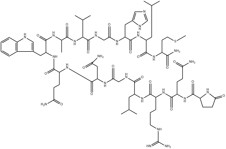 5-オキソ-L-Pro-L-Gln-L-Arg-L-Leu-Gly-L-Asn-L-Gln-L-Trp-L-Ala-L-Val-Gly-L-His-L-Leu-L-Met-NH2