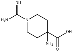 4-amino-1-guanylpiperidine-4-carboxylic acid Struktur