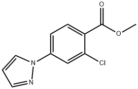 Methyl 2-chloro-4-(1H-pyrazol-1-yl)benzoate Struktur