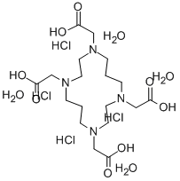 1,4,8,11-TETRAAZACYCLOTETRADECANE-1,4,8,11-TETRAACETIC ACID TETRAHYDROCHLORIDE HYDRATE Struktur