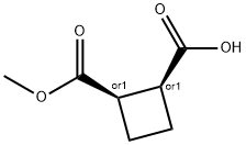 (1R,2S)-rel-1,2-Cyclobutanedicarboxylic acid, 1-Methyl ester Struktur