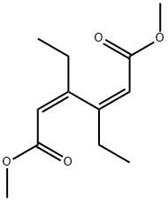 (2Z,4Z)-3,4-Diethyl-2,4-hexadienedioic acid dimethyl ester Struktur