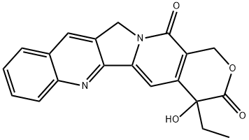 4-ETHYL-4-HYDROXY-3,4,12,14-TETRAHYDRO-1H-PYRANO[3'4':6,7]INDOLIZINO[1,2-B]QUINOLINE-3,14-DIONE Struktur