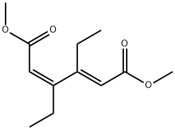 (2E,4Z)-3,4-Diethyl-2,4-hexadienedioic acid dimethyl ester Struktur