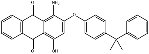 1-Amino-4-hydroxy-2-[4-(1-methyl-1-phenylethyl)phenoxy]-9,10-anthracenedione Struktur