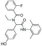 Benzeneacetamide, N-(2,6-dimethylphenyl)-alpha-[ethyl(2-fluorobenzoyl)amino]-4-hydroxy- (9CI) Struktur