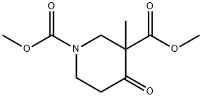 dimethyl 3-methyl-4-oxopiperidine-1,3-dicarboxylate Struktur