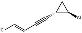 Cyclopropane, 1-chloro-2-[(3E)-4-chloro-3-buten-1-ynyl]-, (1R,2S)- (9CI) Struktur